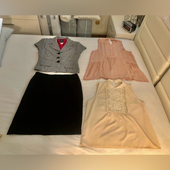 Houndstooth Suit Bohemian Embroidered Tops Bundle - Picture 2 of 16